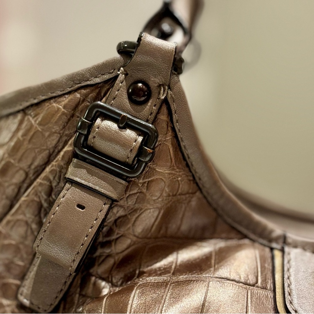 Coach Madison Abigail Tote Taupe Embossed Croc - Picture 5 of 8